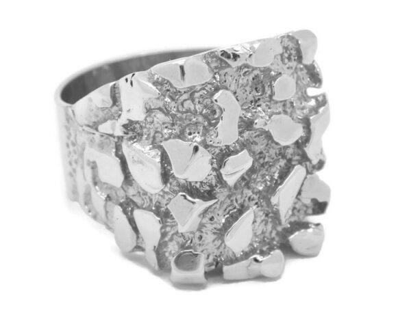 .925 Sterling Silver Nugget 11 Ring