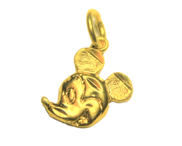 14k Yellow Gold Mickey Charm Pendant