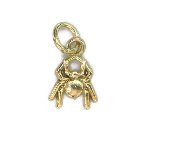 Spider Charm Pendant  14k Yellow Gold