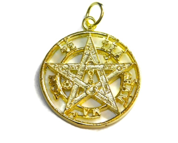 14k Yellow Gold Tetragrammaton Charm Pendant