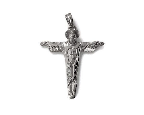Christ The Redeemer Cross Pendant .925 Sterling Silver.