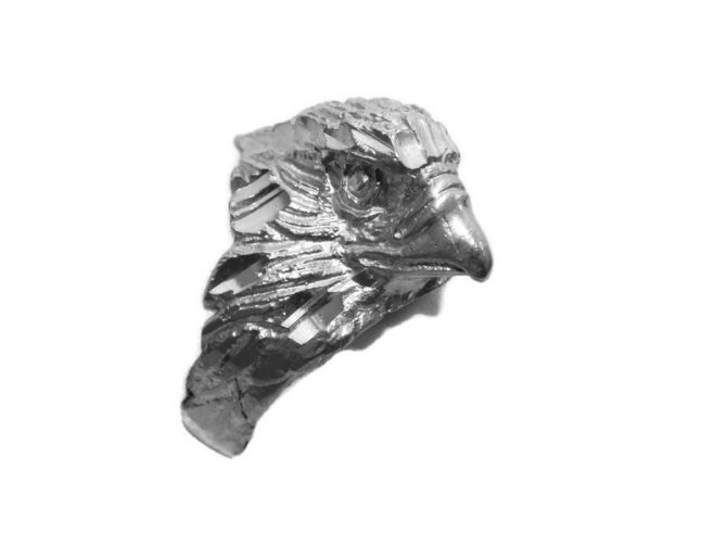 Eagle Head Men's Ring .925 Sterling Silver