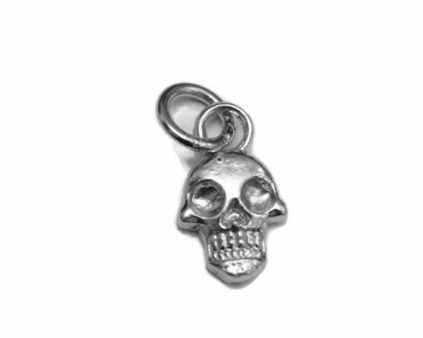 Skull #8 Charm Pendant .925 Sterling Silver!!