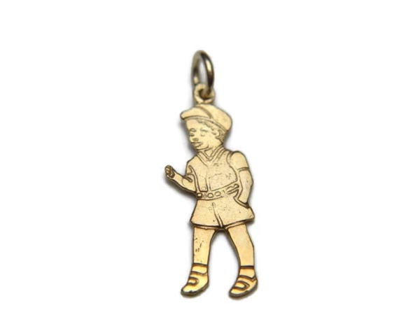 Boy Plaque 14k Yellow Gold Charm pendant
