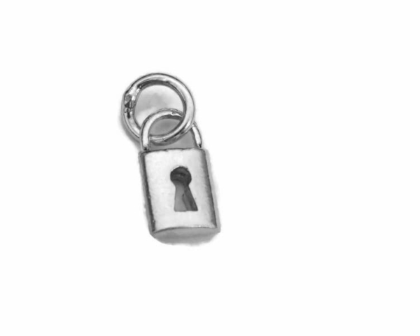 Small Lock .925 Sterling Silver Charm pendant