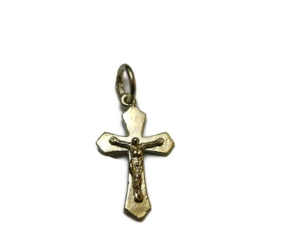 Cross Fiory #2 14k Yellow Gold Charm pendant