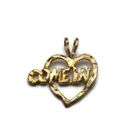 Come in Heart Pendant 14k Yellow Gold!!