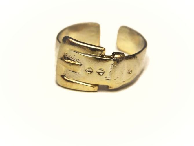 14k Solid Yellow Gold Belt Buckle Ring!!