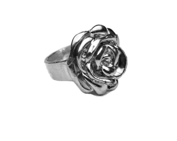 Medium Rose Ring .925 Sterling Silver!!