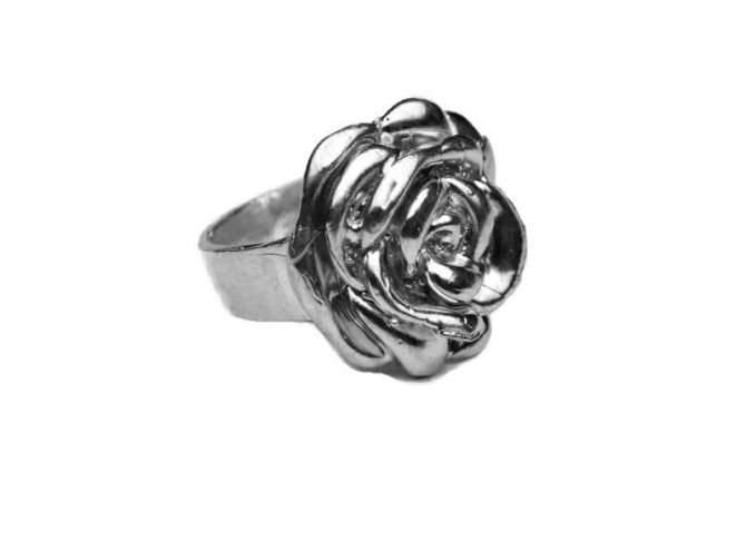 Medium Rose Ring .925 Sterling Silver!!