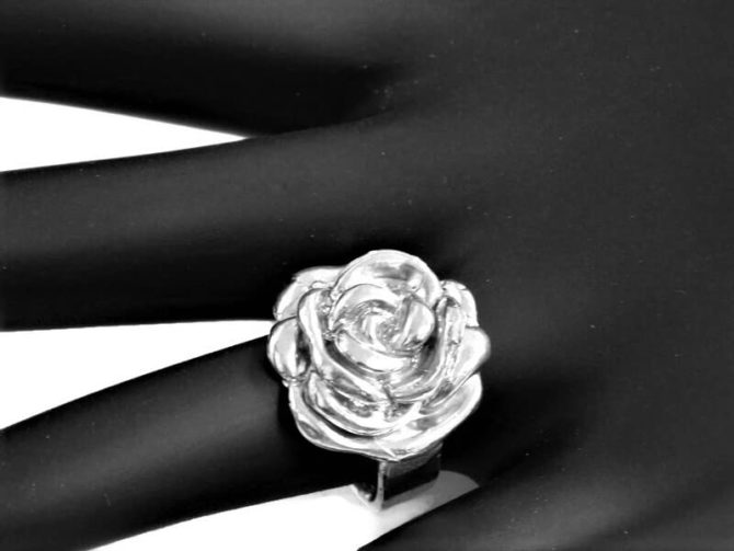 Medium Rose Ring .925 Sterling Silver!! - Image 4