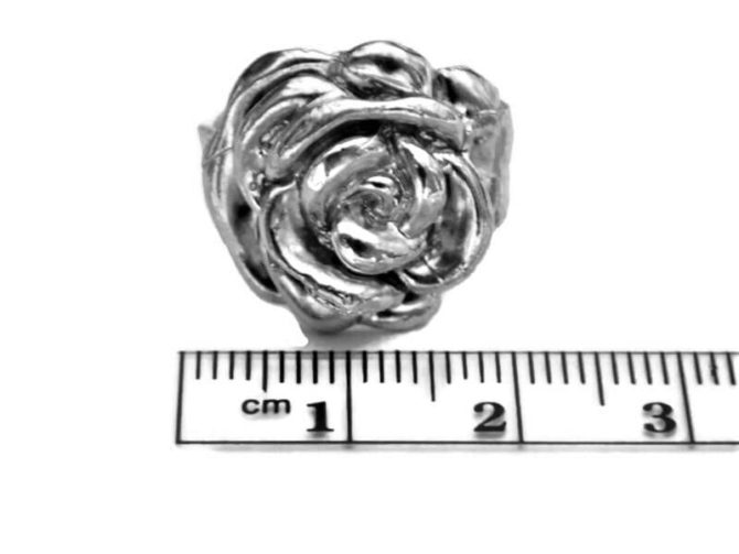 Medium Rose Ring .925 Sterling Silver!! - Image 5