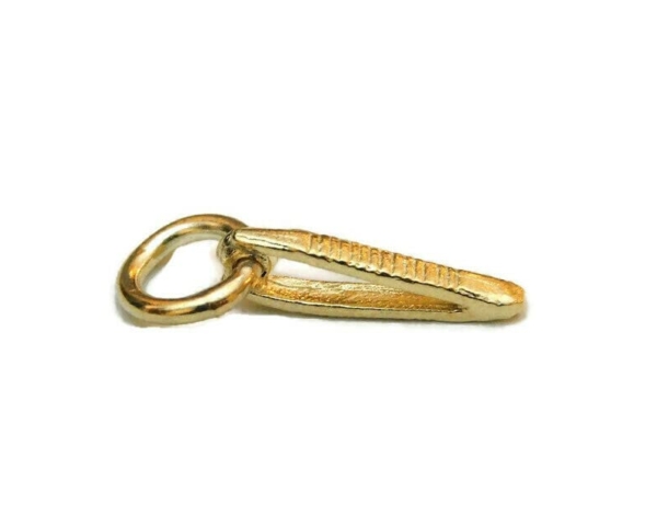 Tiny Tweezer Charm Pendant 14k Yellow Gold!!