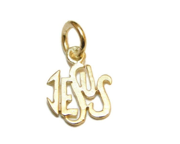 Jesus Name #2 Charm Pendant 14k Yellow Gold!!