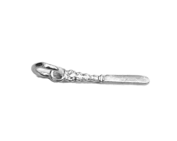 Fancy Knife Charm Pendant .925 Sterling Silver!!