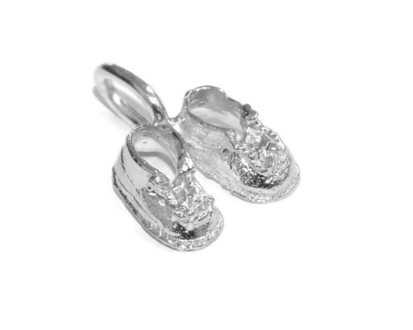 Baby Shoes #2 Charm Pendant .925 Sterling Silver!!