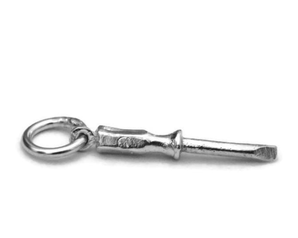 Flat Screwdriver Charm Pendant .925 Sterling Silver!!