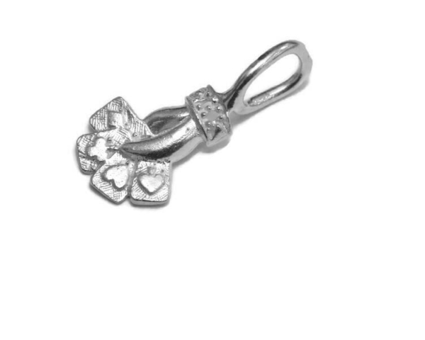 Hand w/4 Cards Charm Pendant .925 Sterling Silver!!