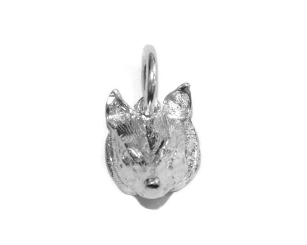 Small Wolf Face Charm Pendant .925 Sterling Silver!!