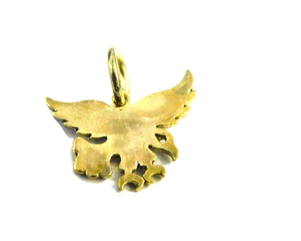 Eagle #5 Charm Pendant 14k Yellow Gold