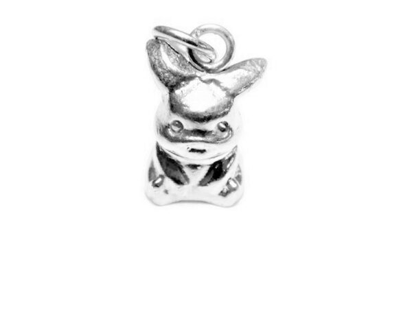 3D Pikachu Charm Pendant .925 Sterling Silver