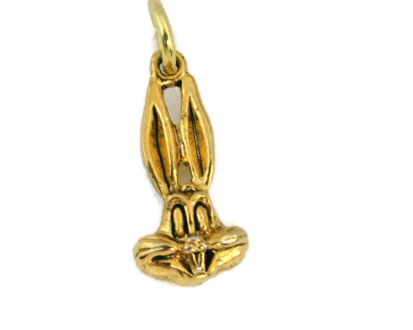 Bugs Bunny Pendant Charm 14k Yellow Gold