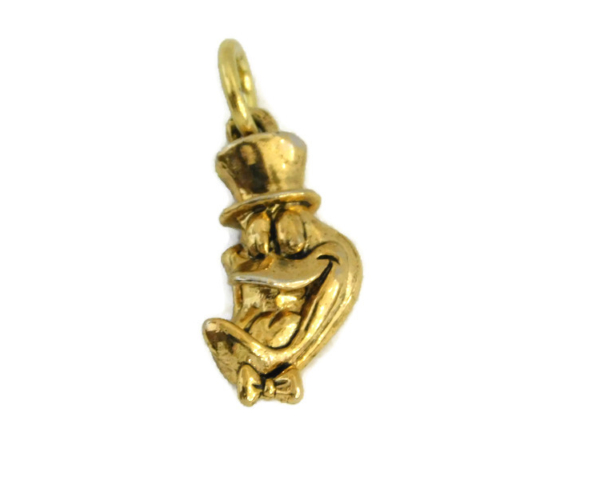 Mr. Frog Pendant Charm 14k Yellow Gold
