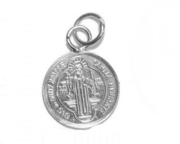 Sterling Silver .925 Medium ST. Benedict Charm Pendant