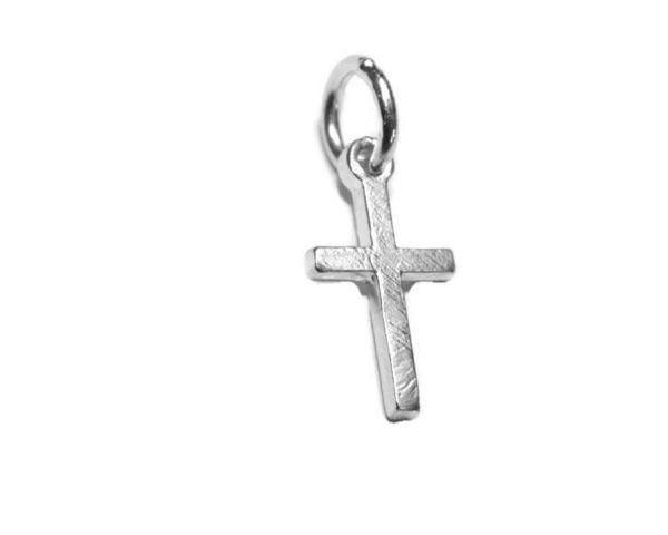 Small Cross Charm Pendant .925 Sterling Silver