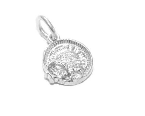 Chronograph Watch Charm Pendant .925 Sterling Silver