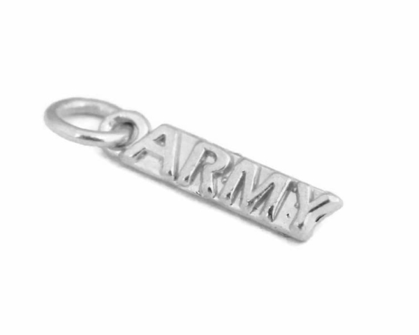 Army Charm Pendant .925 Sterling Silver