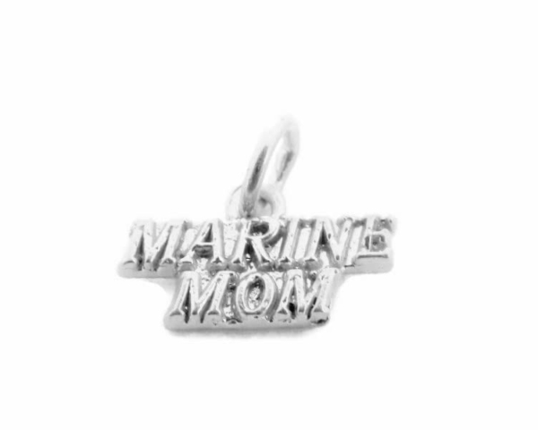 MARINE MOM Charm Pendant .925 Sterling Silver