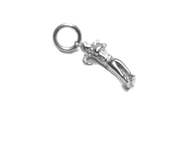 Male Golfer Pendant Charm .925 Sterling Silver