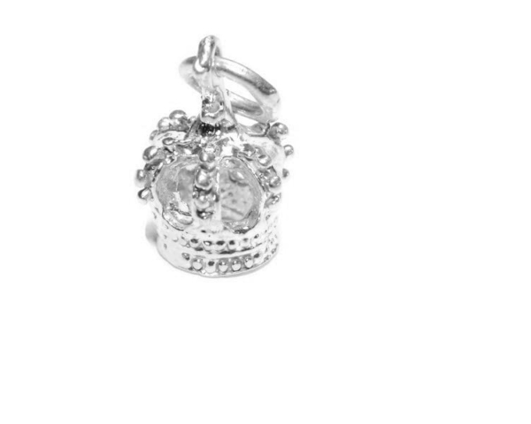 King Royal Crown Charm Pendant.925 Sterling Silver