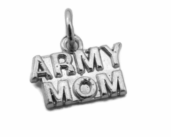 ARMY MOM Charm Pendant .925 Sterling Silver