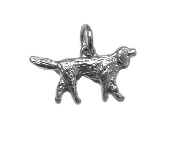 Labrador Retriever Dog Charm Pendant .925 Sterling Silver
