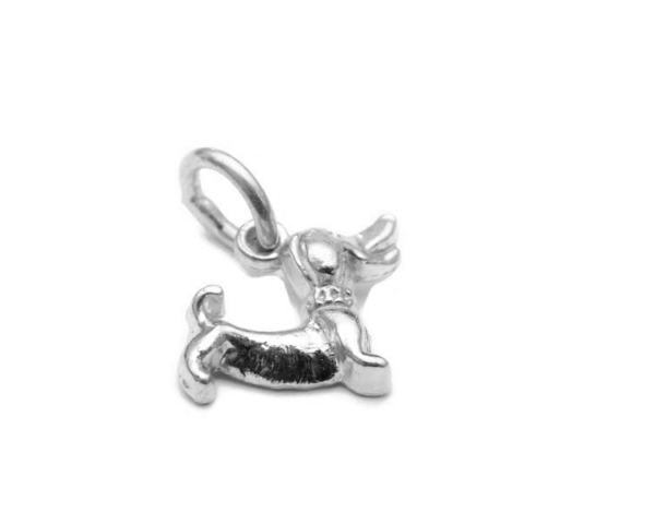 Dachshund Dog Charm Pendant .925 Sterling Silver