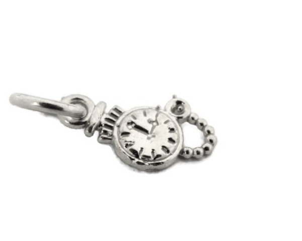 Pocket Watch Charm Pendant .925 Sterling Silver