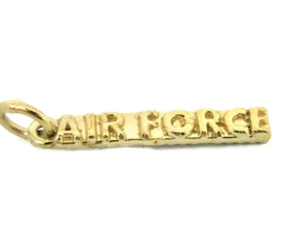 Air Force Charm Pendant 14k Yellow Gold