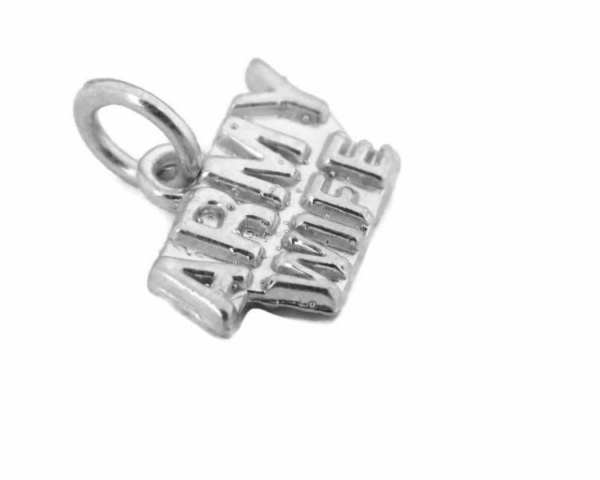 ARMY WIFE Charm Pendant .925 Sterling Silver