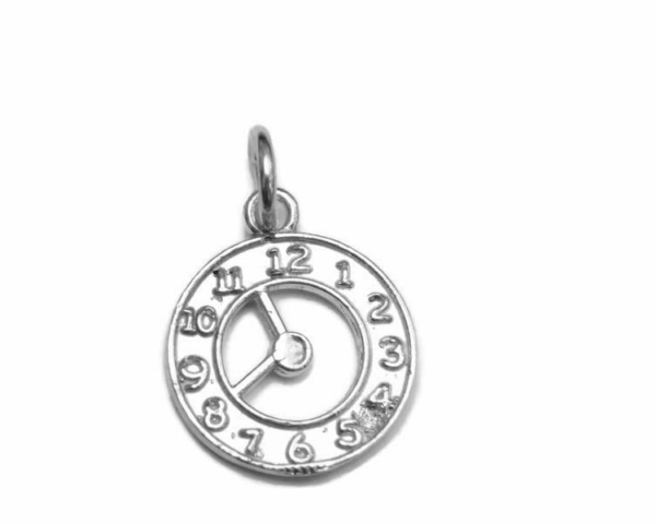 Clock #5 Pendant .925 Sterling Silver!!