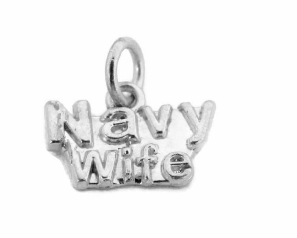 Navy Wife Charm Pendant .925 Sterling Silver