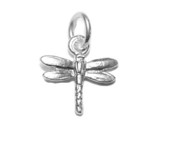 2D Dragonfly Charm Pendant .925 Sterling Silver