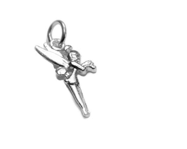 Fairy Holding Pixie Dust Her Hands Charm Pendant .925 Sterling Silver