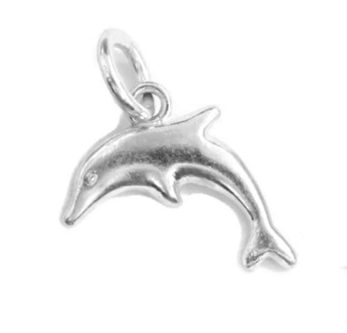 Dolphin #6 Charm Pendant .925 Sterling Silver