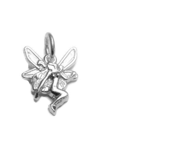 Flying Fairy Charm Pendant .925 Sterling Silver