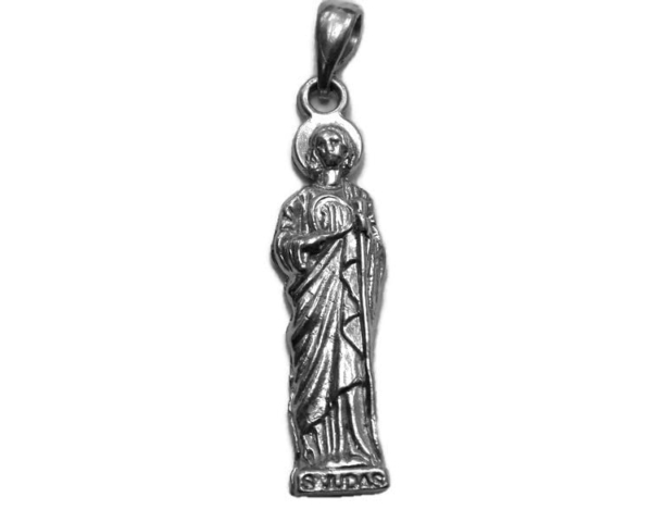 3D San Judas Pendant .925 Sterling Silver