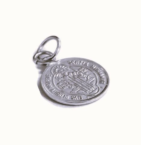 Sterling Silver .925 Large ST. Benedict Charm Pendant