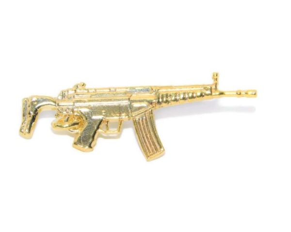 14k Solid Gold CZ SCORPIO EVO 3 Rifle Charm Pendant