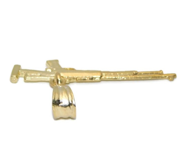 14k Solid Gold G3 C6 Rifle Charm Pendant